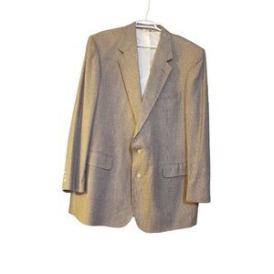 VINTAGE Jeremy Slade Tweed Jacket Tan Blazer Sport Coat 48‎ X-Long 2 Button
